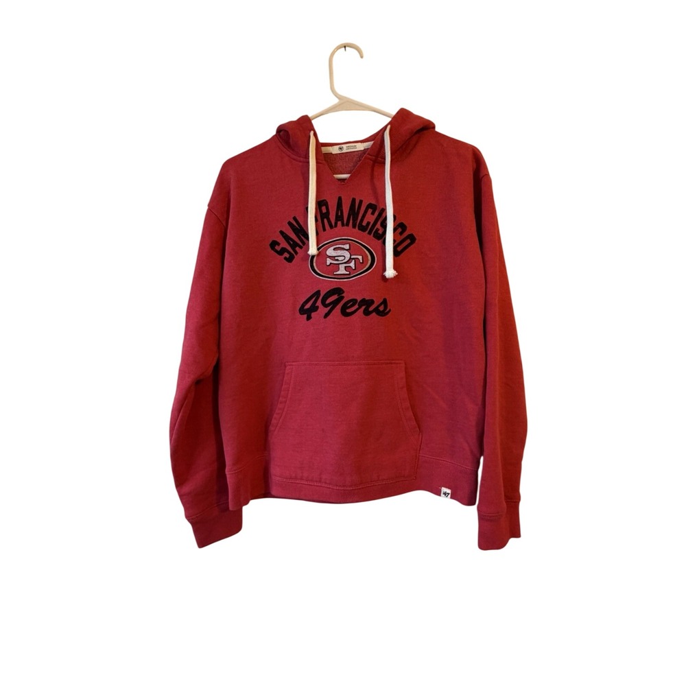 San Francisco 49ers Red Hoodie Women‎ Sweatshirt Size M Made by '47